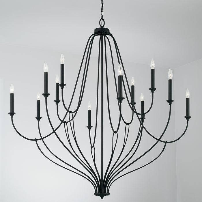 Capital Lighting 441601BI Bentley 12 Light Chandelier, Black Iron Alternate Image 2.jpg