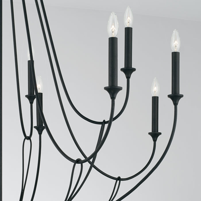 Capital Lighting 441601BI Bentley 12 Light Chandelier, Black Iron Alternate Image 3.jpg