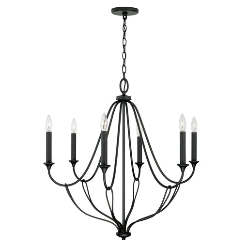 Capital Lighting 441661BI Bentley Six Light Chandelier, Black Iron Alternate Image.jpg