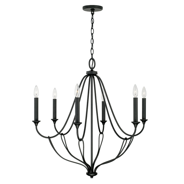 Capital Lighting 441661BI Bentley Six Light Chandelier, Black Iron Alternate Image.jpg
