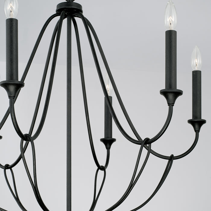 Capital Lighting 441661BI Bentley Six Light Chandelier, Black Iron Alternate Image 3.jpg