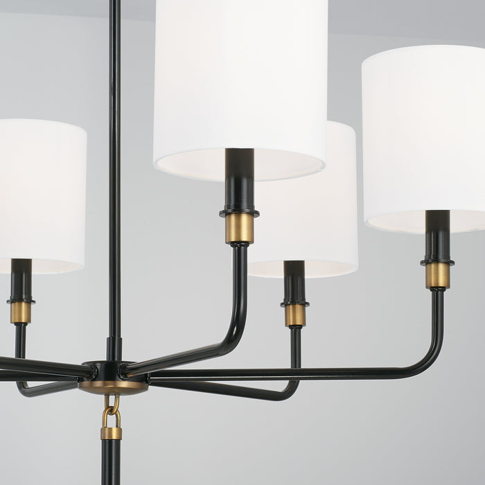 Capital Lighting 441961YA-702 Beckham Six Light Chandelier, Glossy Black and Aged Brass Alternate Image 3.jpg