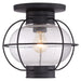 Quoizel COR1311K Cooper One Light Flush Mount, Mystic Black Alternate Image 2.jpg