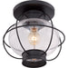 Quoizel COR1311K Cooper One Light Flush Mount, Mystic Black Alternate Image 3.jpg