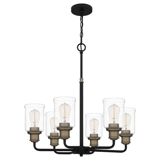 Quoizel COX5025MBK Cox Six Light Chandelier, Matte Black Alternate Image.jpg