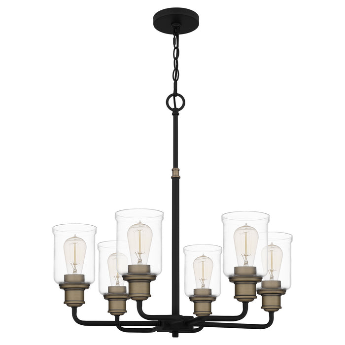 Quoizel COX5025MBK Cox Six Light Chandelier, Matte Black Alternate Image.jpg