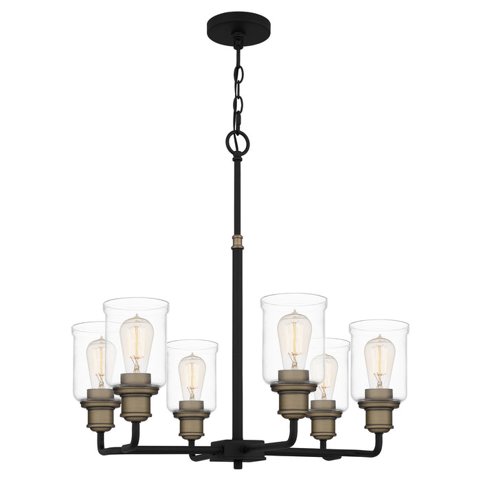Quoizel COX5025MBK Cox Six Light Chandelier, Matte Black Alternate Image 2.jpg