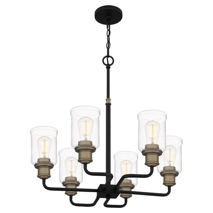 Quoizel COX5025MBK Cox Six Light Chandelier, Matte Black Alternate Image 3.jpg