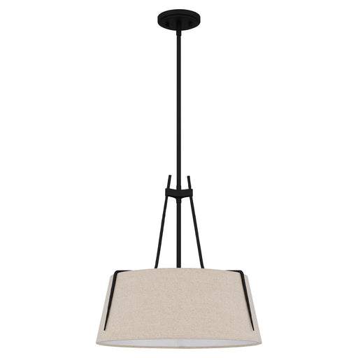 Quoizel LOA2818MBK Leona Three Light Pendant, Matte Black Alternate Image.jpg