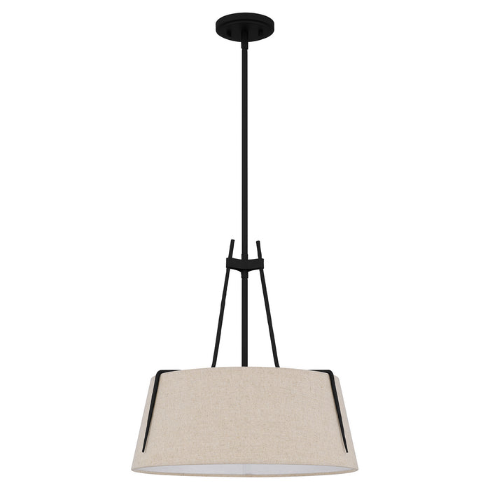 Quoizel LOA2818MBK Leona Three Light Pendant, Matte Black Alternate Image.jpg