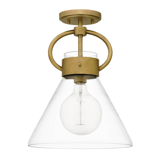 Quoizel WBS1712WS Webster One Light Semi Flush Mount, Weathered Brass Alternate Image.jpg
