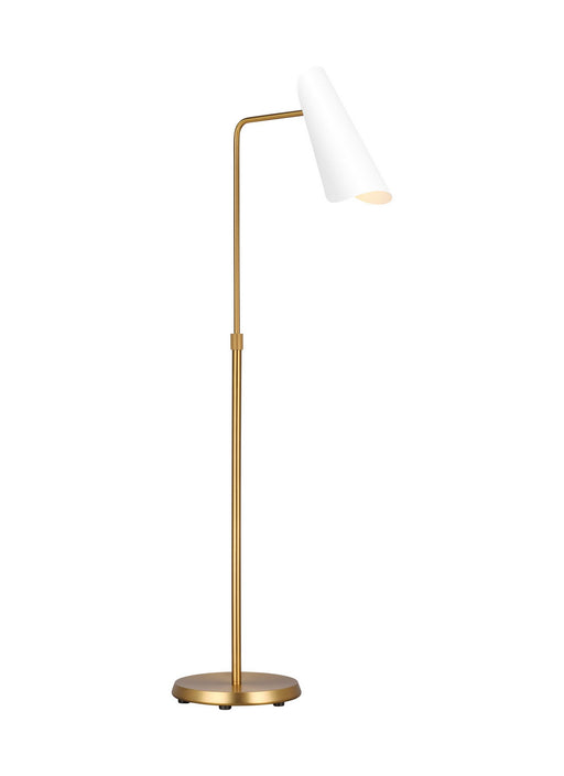 Visual Comfort Studio AET1001BBSMWT1 Tresa One Light Floor Lamp, Matte White and Burnished Brass Alternate Image.jpg