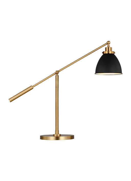 Visual Comfort Studio CT1101MBKBBS1 Wellfleet One Light Desk Lamp, Midnight Black and Burnished Brass Alternate Image.jpg