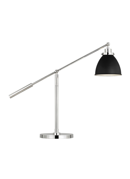 Visual Comfort Studio CT1101MBKPN1 Wellfleet One Light Desk Lamp, Midnight Black and Polished Nickel Alternate Image.jpg