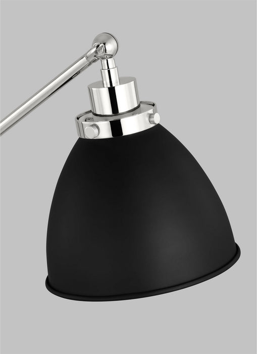 Visual Comfort Studio CT1101MBKPN1 Wellfleet One Light Desk Lamp, Midnight Black and Polished Nickel Alternate Image 2.jpg