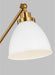 Visual Comfort Studio CT1101MWTBBS1 Wellfleet One Light Desk Lamp, Matte White and Burnished Brass Alternate Image 2.jpg