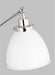 Visual Comfort Studio CT1101MWTPN1 Wellfleet One Light Desk Lamp, Matte White and Polished Nickel Alternate Image 2.jpg