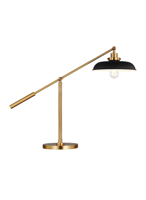 Visual Comfort Studio CT1111MBKBBS1 Wellfleet One Light Desk Lamp, Midnight Black and Burnished Brass Alternate Image.jpg