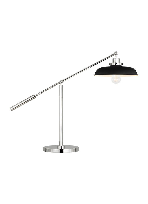 Visual Comfort Studio CT1111MBKPN1 Wellfleet One Light Desk Lamp, Midnight Black and Polished Nickel Alternate Image.jpg