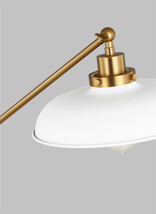 Visual Comfort Studio CT1111MWTBBS1 Wellfleet One Light Desk Lamp, Matte White and Burnished Brass Alternate Image 2.jpg
