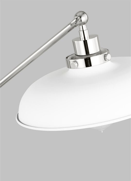 Visual Comfort Studio CT1111MWTPN1 Wellfleet One Light Desk Lamp, Matte White and Polished Nickel Alternate Image 2.jpg
