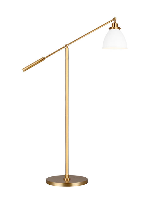 Visual Comfort Studio CT1131MWTBBS1 Wellfleet One Light Floor Lamp, Matte White and Burnished Brass Alternate Image.jpg