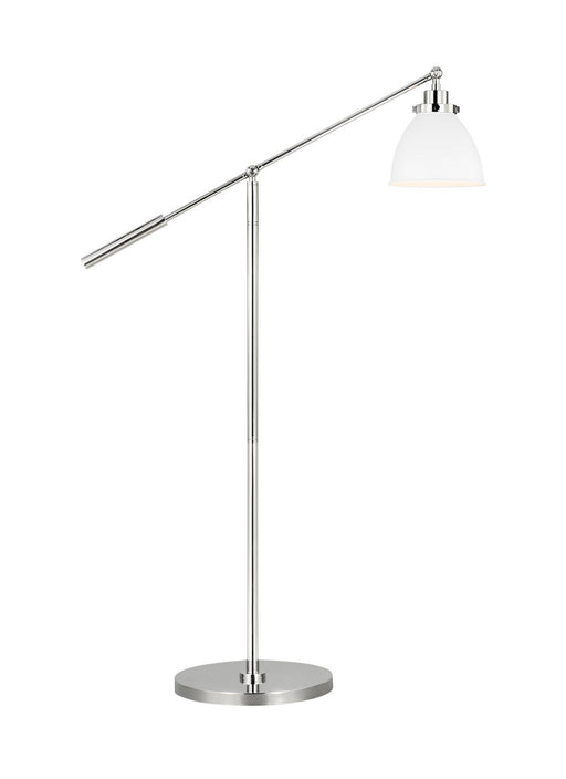 Visual Comfort Studio CT1131MWTPN1 Wellfleet One Light Floor Lamp, Matte White and Polished Nickel Alternate Image.jpg