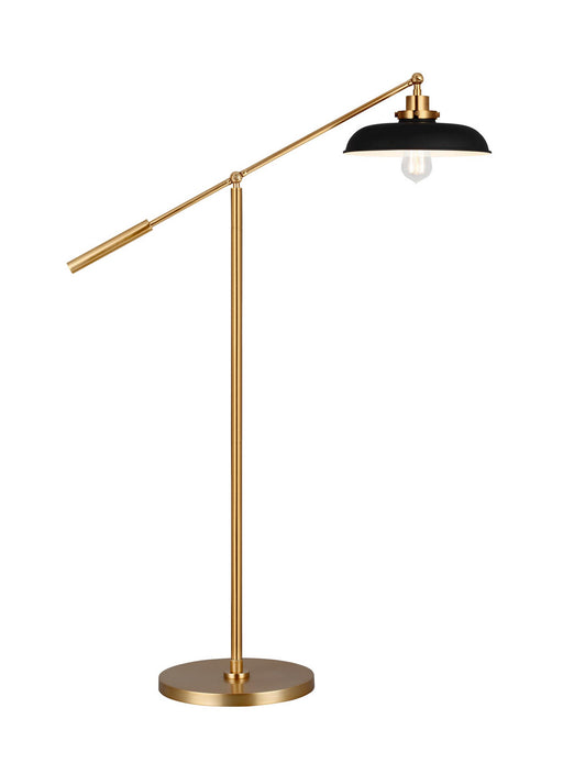 Visual Comfort Studio CT1141MBKBBS1 Wellfleet One Light Floor Lamp, Midnight Black and Burnished Brass Alternate Image.jpg