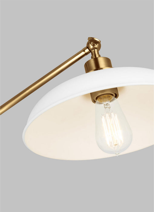 Visual Comfort Studio CT1141MWTBBS1 Wellfleet One Light Floor Lamp, Matte White and Burnished Brass Alternate Image 2.jpg