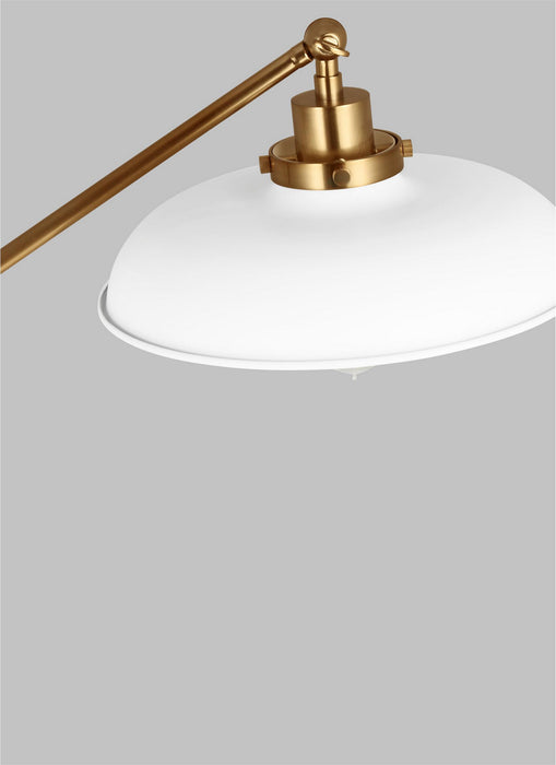 Visual Comfort Studio CT1141MWTBBS1 Wellfleet One Light Floor Lamp, Matte White and Burnished Brass Alternate Image 3.jpg