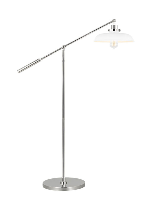 Visual Comfort Studio CT1141MWTPN1 Wellfleet One Light Floor Lamp, Matte White and Polished Nickel Alternate Image.jpg