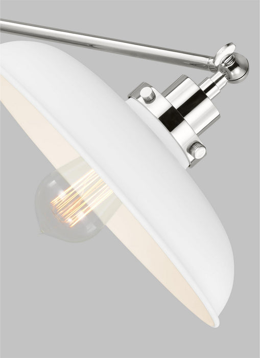 Visual Comfort Studio CT1141MWTPN1 Wellfleet One Light Floor Lamp, Matte White and Polished Nickel Alternate Image 2.jpg