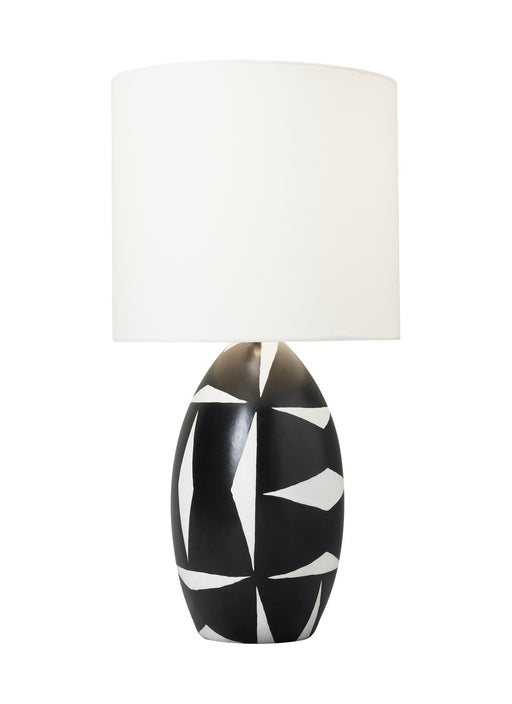 Visual Comfort Studio HT1041WLBL1 Franz One Light Table Lamp, White Leather W Black Leather Alternate Image.jpg