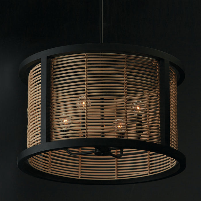Capital Lighting 344061FK Rico Four Light Pendant, Flat Black Alternate Image 4.jpg