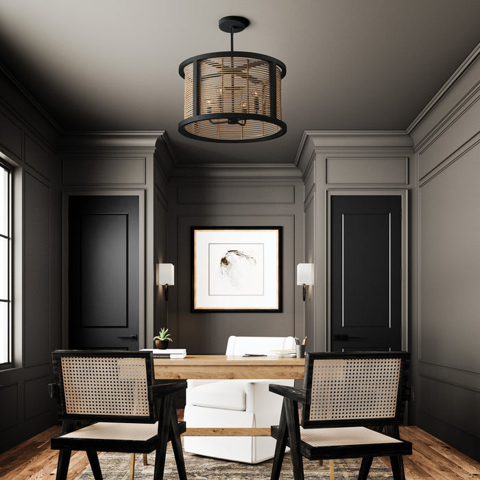 Capital Lighting 344061FK Rico Four Light Pendant, Flat Black Alternate Image.jpg