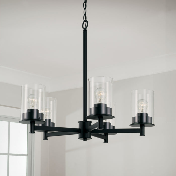 Capital Lighting 446851MB-532 Mason Five Light Chandelier, Matte Black Alternate Image 3.jpg