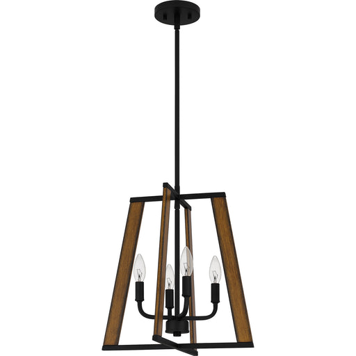 Quoizel MAL2816MBK Mayline Four Light Pendant, Matte Black Alternate Image.jpg