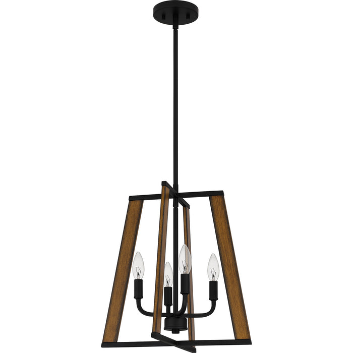 Quoizel MAL2816MBK Mayline Four Light Pendant, Matte Black Alternate Image.jpg