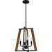 Quoizel MAL2816MBK Mayline Four Light Pendant, Matte Black Alternate Image.jpg