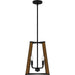 Quoizel MAL2816MBK Mayline Four Light Pendant, Matte Black Alternate Image 2.jpg