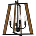 Quoizel MAL2816MBK Mayline Four Light Pendant, Matte Black Alternate Image 4.jpg