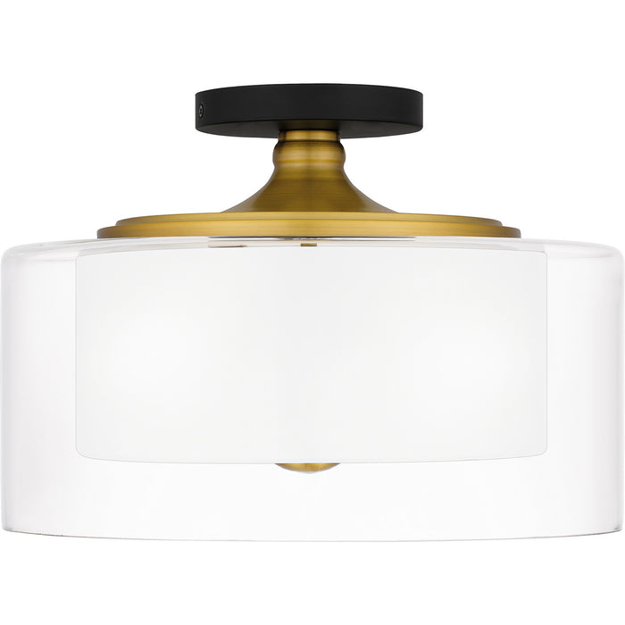 Quoizel ROW1714MBK Rowland Two Light Semi Flush Mount, Matte Black Alternate Image 2.jpg