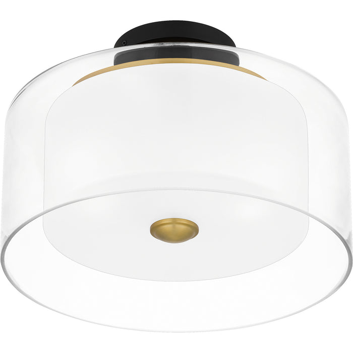 Quoizel ROW1714MBK Rowland Two Light Semi Flush Mount, Matte Black Alternate Image 3.jpg