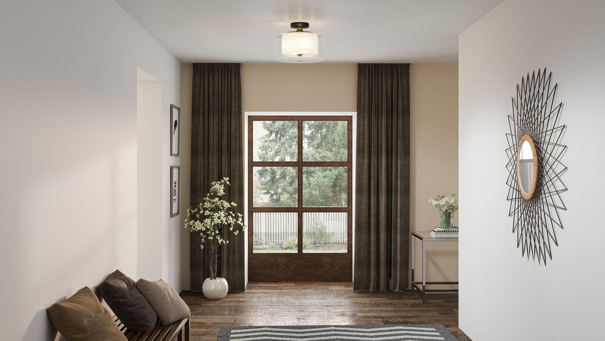Quoizel ROW1714MBK Rowland Two Light Semi Flush Mount, Matte Black Alternate Image.jpg