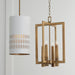Capital Lighting 350212AW Dash One Light Pendant, Aged Brass and White Alternate Image 3.jpg