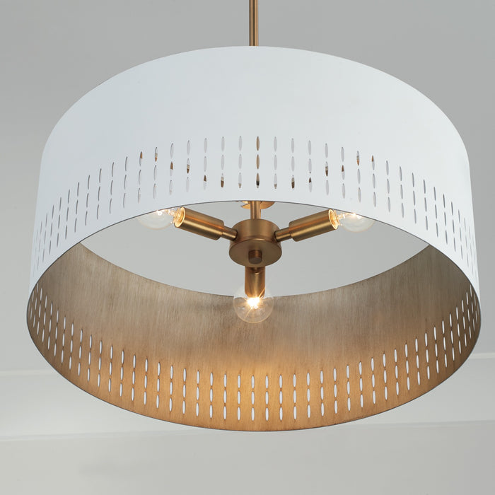 Capital Lighting 350233AW Dash Three Light Pendant, Aged Brass and White Alternate Image 4.jpg