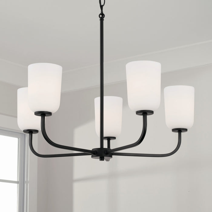 Capital Lighting 448851MB-542 Lawson Five Light Chandelier, Matte Black Alternate Image 2.jpg