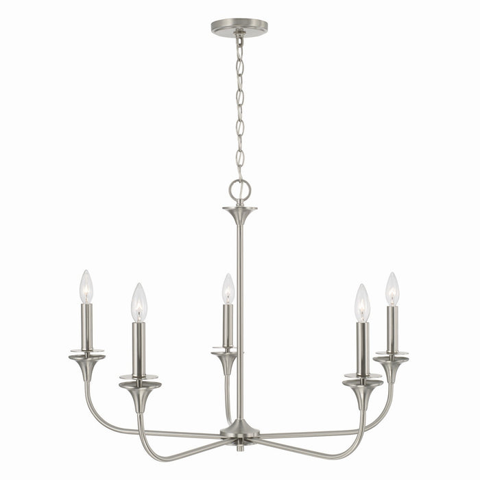 Capital Lighting 448951BN Presley Five Light Chandelier, Brushed Nickel Alternate Image.jpg
