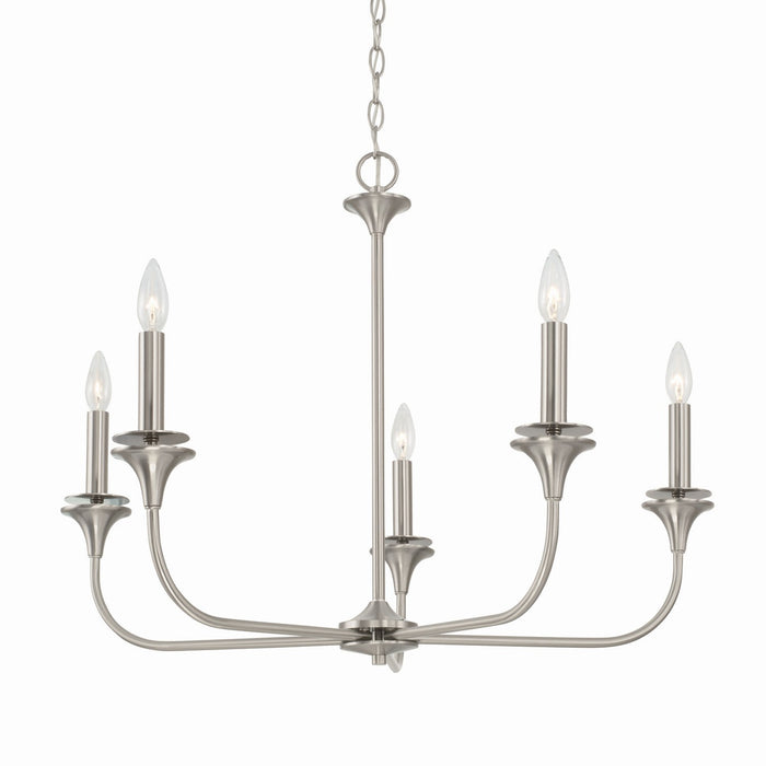 Capital Lighting 448951BN Presley Five Light Chandelier, Brushed Nickel Alternate Image 2.jpg
