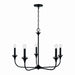 Capital Lighting 448951MB Presley Five Light Chandelier, Matte Black Alternate Image.jpg